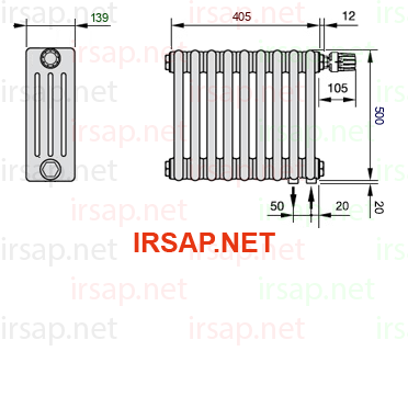 Радиатор IRSAP Tesi 40500/9 T25 CL 01